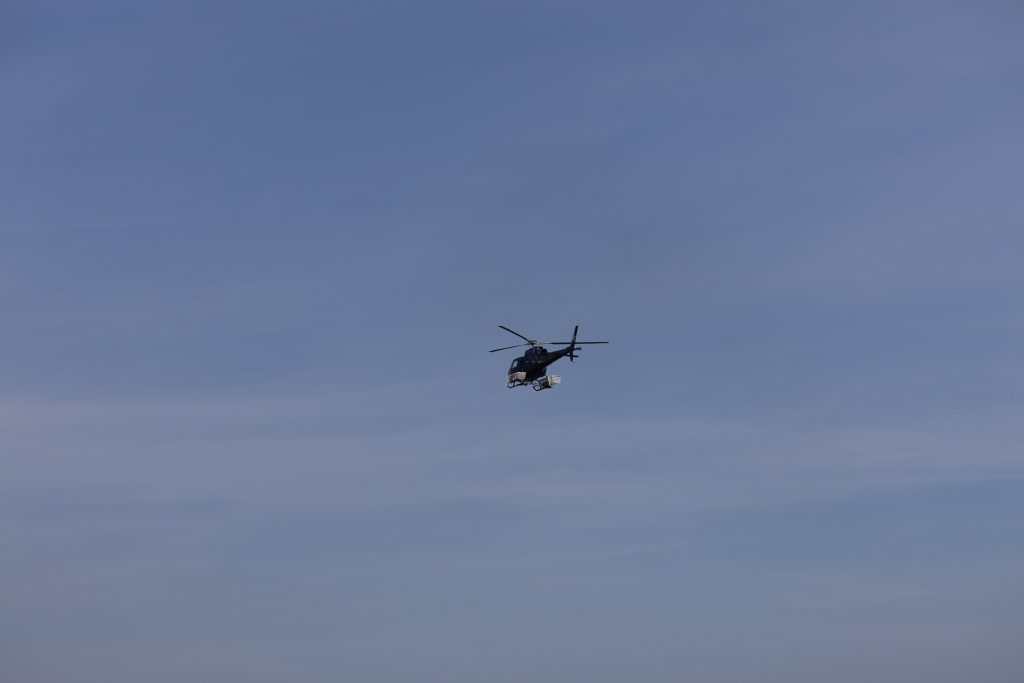 Spirit River Airport with helicopter